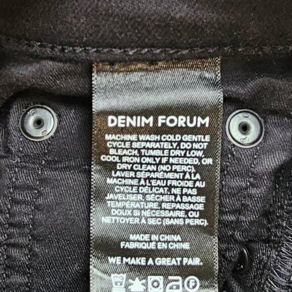 Denim Forum The Lola High Rise Skinny Black Jeans Size 26 - Picture 10 of 16
